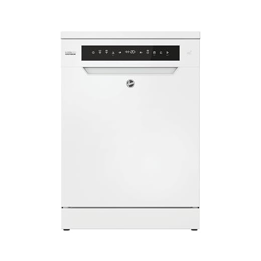 Hoover H-DISH 500 HF 4B7F0W-80 Free Standing Full Size Dishwasher, 14 Place Settings, White, B Rated