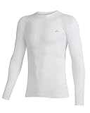 Willit Youth Boys' Compression Thermal Shirts Fleece Baselayer Long Sleeve Girls' Kids Football Soccer Undershirts White M