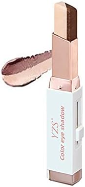 Lbaby Two Tone Eyeshadow Stick Gradient Color Glitter Shimmer Matte Eye Shadow Pen Waterproof Long Lasting Eye Makeup, Brown Coffee