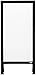 Aarco BA-311SW A-Frame Sidewalk Board, Narrow Width White Porcelain Markerboard, Black Aluminum Frame and Reinforced Corners, 42”(H) x 18”(W)