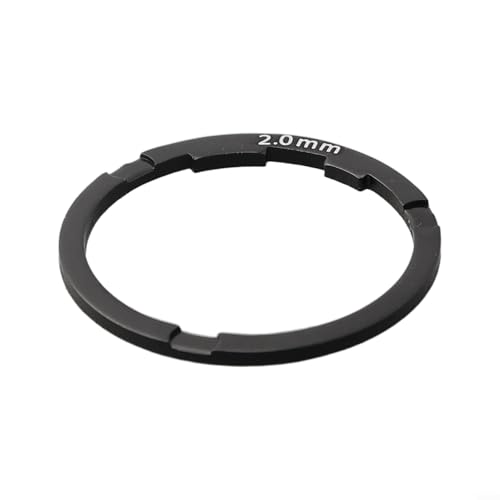 Robuster 0 82 mm Aluminium-Legierung Fahrrad-Abstandshalter für verbesserte Leistung (schwarz, 2 mm)