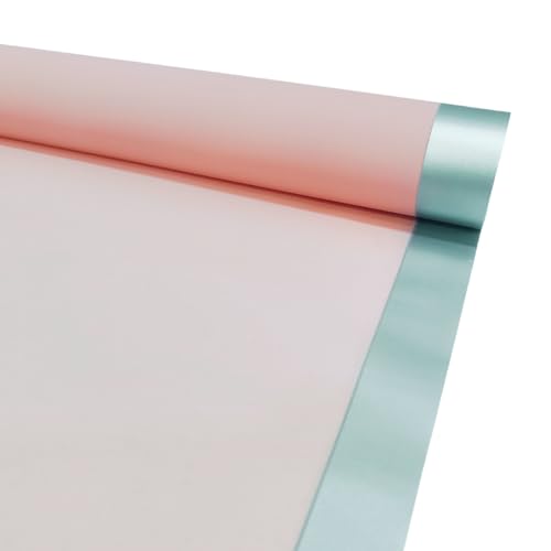 Image of Oasis Gift Wrapping Frosted Cellophane Roll For Multipurpose Hamper Packaging & Flower Bouquet Wrapping 80cmx25mtr 1 No Frosted Film Roll (y) Pink Silver)