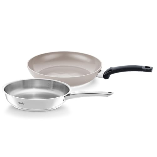 Fissler Set 2 Sartenes: Ceratal Classic 28 cm Cerámica y Pure Collection 24 cm Acero, Fabricadas en Alemania