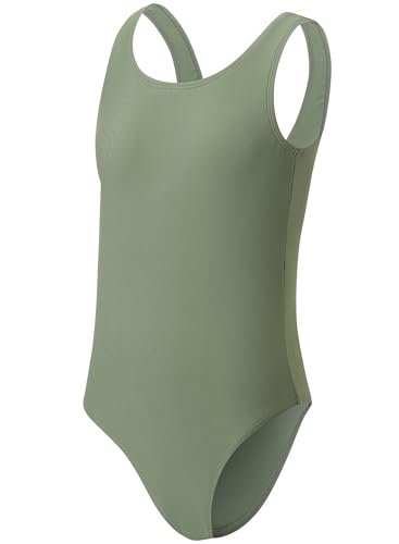 Image of One Piece Swimsuit for Girls 6-16 Years with Removable Chest Pad Quick Dry & Stretchy for Swim Team Beach