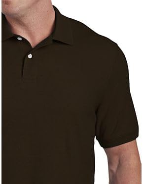 Harbor Bay by DXL Men's Big and Tall Piqué Polo Shirt, Tango Red Heather - Image 2