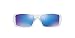 Oakley Gascan Rectangular Sunglasses, Polished Clear with Sapphire Iridium, 60 mm