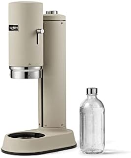 Aarke Carbonator Pro, Sparkling Water Maker with Glass Bottle, Sand Finish