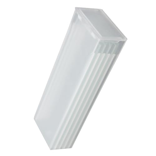 TopHomer Glass Slides Storage Box, Plastic Slides Holder with Division Design for Scientific Research Laboratory Equipment (for 5 PCS Glass Slide)