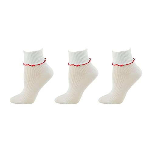 Sierra Socks Big Girl's Turn Cuff Lettuce Edge School Uniform Socks - Combed Cotton, Seamless Toe, Soft, & comfortable socks3