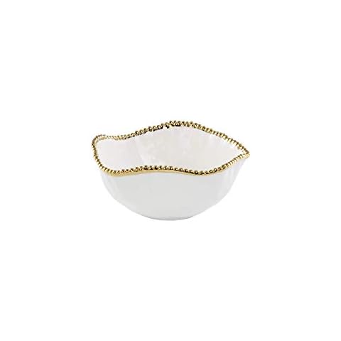 Pampa Bay Golden Salerno Porcelain Large Salad Bowl Cover