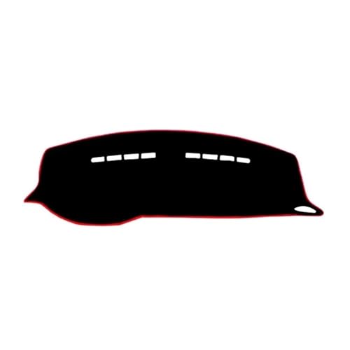 Tapis de tableau de bord MG ZS EV haut de gamme sur mesure avec bordure rouge conduite à droite
