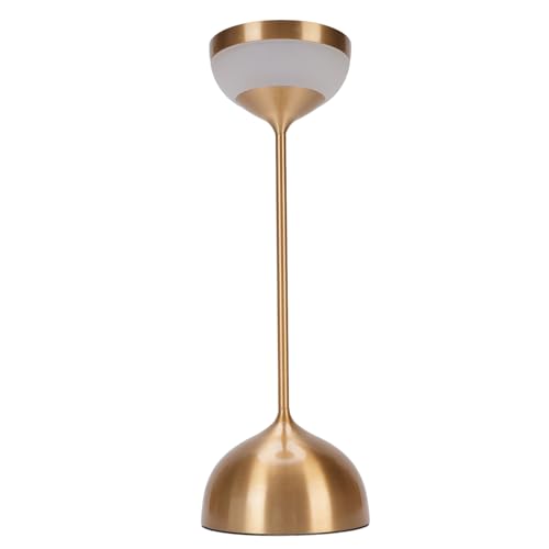 Hamwesh Lámpara de Mesa Inalámbrica, Lámpara Táctil Recargable Regulable Continua de 3 Colores, Luz de Mesa con Batería de Aleación de Aluminio con Batería de 2000 MAh para Dormitorio, Mesita de