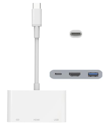 3in1 HDMI Type-c USB ϊA_v^[ y2025݌vzTOMPOL hdmi ^Cvc 4K𑜓x PD}[d OTG@\ ʐ^/rfI/t@C f[^] usb hdmi ϊA_v^ ݒsv iPhone15/16V