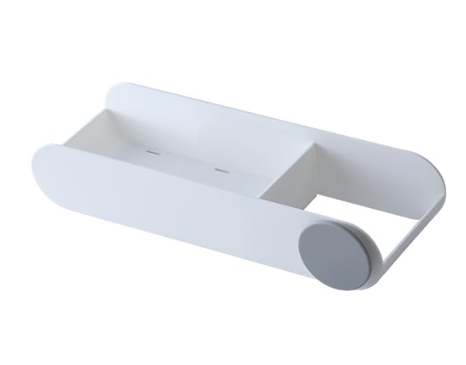 Generisch Haartrocknerhalter Fönhalter Ohne Bohren Föhn Halterung Selbstklebender Kleber Fönhalter für Badzimmer/Schlafzimmer/Balkon (weiß)