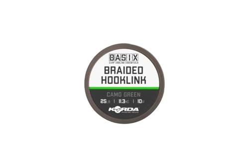 Korda Basix Braided Hooklink Camo Green 10m 18lb KBX012 Vorfach Vorfachmaterial Karpfenvorfach Korda Basix Braided Hooklink Camo Green 10m 18lb KBX012 Vorfach Vorfachmaterial Karpfenvorfach