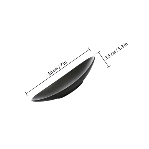 Set de 2 Platos Ovalados de Melamina Negra miniatura 2