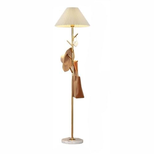 WxuuLTGJR Lámpara de pie para Dormitorio, Tela Plisada, lámpara de pie Alta, Poste Colgante para Ropa, lámpara de pie, lámparas de pie Modernas de Moda