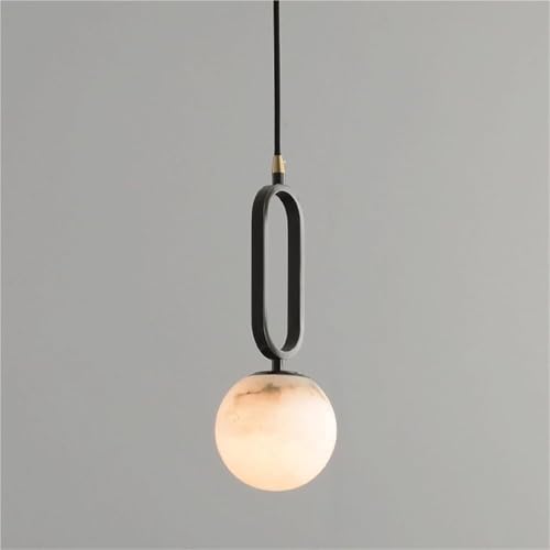 Lustre suspendu créatif moderne plafonnier marbre et cuivre pour chambre épurée