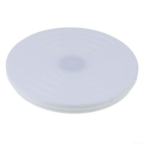 Supporto girevole per decorazione torte, con piatto girevole e scala di misurazione, per pasticceria professionale e presentazione di torte (bianco)