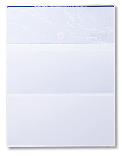 ABC Blank Check Stock Paper - Computer Voucher Checks - Versa Check Refills - Check on Top - Stub on Bottom - Stock Payroll Sheets - Laser Printer Compatible - Ideal for Home Business (1000, Blue)