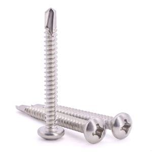 #10 x 1-3/4" Tornillos Autofabricantes Acero Inoxidable 50 pcs miniatura 7