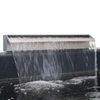 Edelstahl Wasserfall 40 cm Komplettset mit Pumpe Teichpumpe Brunnen