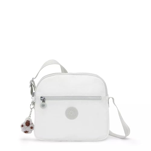 Kipling Bolsa tiracolo Keefe, Branco vívido, 8.25''L x 7.75''H x 5''D