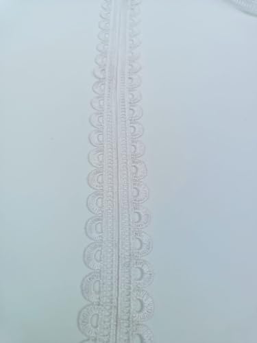 Image of Swag Polyester Lace, Border Lace, Cotton Lace, Gota Patti Lace (9 Meter, White)