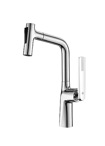 Robinet de salle de bain en cascade rotatif 1080° à pleine poignée