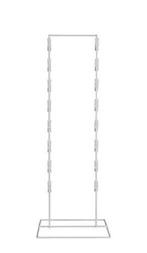 Sswbasics Spring Clip White Countertop Rack - 32 Clips - (9" W X 10" D X 24" H) - Perfect For Chips, Candy, And Small Accessories - Double-Sided Display For Checkout Area #TOP2
