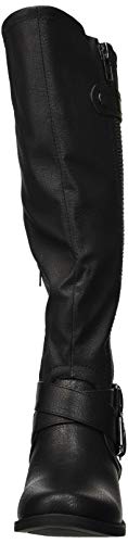 Rampage Women's Hansel Knee High Boot, Black Smooth, 5 M US