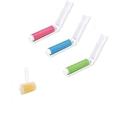 Wiederverwendbare Fusselrolle,3 PCS Faltbare Kleidungsbürste für Tierhaare,Nachhaltiger Tierhaarentferner,Waschbare Mini Fusselroller für Reise und Zuhause
