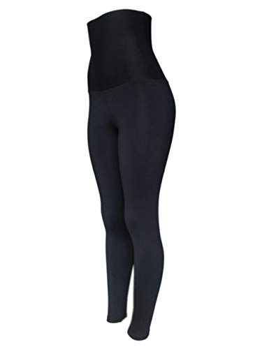 Kit 2 Leggings Plus Size Suplex Modeladora Cós Super Alto PRETO-PRETO G1