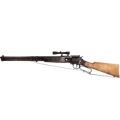 Cowboy Requisit Gewehr 76 cm 12-Schuss Ringmunition Western Deko