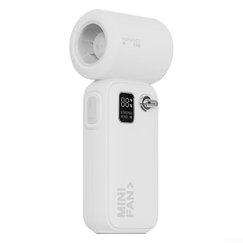 Ventilador turbo con potente flujo de aire y 100 velocidades personalizables, con pantalla digital moderna para mayor comodidad (blanco)