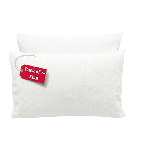 IMFAA Terry Waterproof Pillow Protector Pack of 2 - Soft and Comfortable Pillowcase Protectors - Ant-Allergy and Breathable Pillow Cover (2 x Terry - Flap)