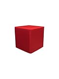 PanQube Pouf VERONA 45 Ottoman Hocker Footstool Seat for Children, Light Red, 45cm x 45cm x 45cm