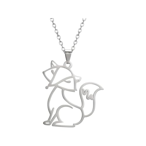 Pendentif renard en argent pour femme à porter au quotidien ou pour un engagement