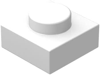 Platos blancos clásicos a granel, placa blanca 1x1, placas de construcción planas 200 piezas, compatibles con piezas y piezas de Lego 1x1 placas