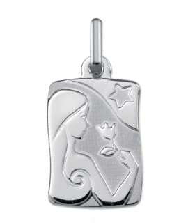 Médaille Zodiaque Vierge Or Blanc 375/00 Argyor | Bijou de Créateur