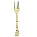 EcoQuality Gold Hammered Disposable Plastic Fork - Heavy Weight Plastic Gold Cutlery, Disposable Utensils, Silverware Great for Wedding, Birthday, Event Planning, Baby Shower, Anniversaries (60 PACK)