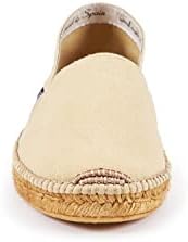 Viscata Sitges Espadrille Canvas Spain Handmade Men's Shoes with Breathable Organic Cotton Canvas 100% Natural Jute Midsole and Durable Rubber Sole for All Casual Occasions