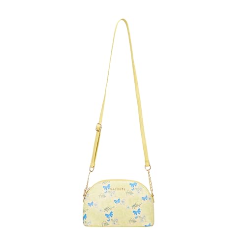 Image of Caprese Scarlet Small Sling Bag for Women with Adjustable Strap | Floral Printed Faux Leather | Multi-Compartment Crossbody Purse | Zipper Closure | Stylish Everyday Bag