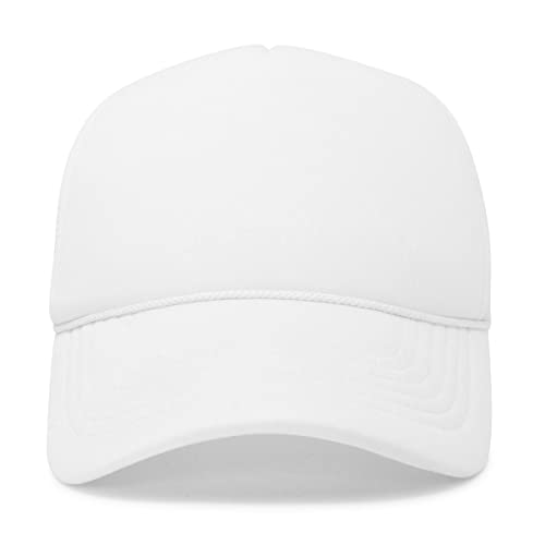 Image of Trucker Hat Mesh Cap Solid Colors Lightweight with Adjustable Strap Small Braid