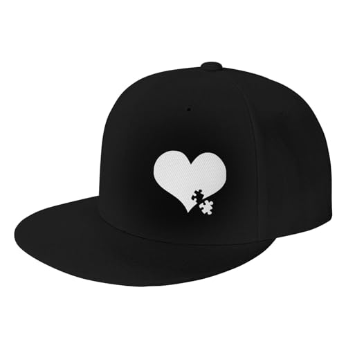 Awareness Heart Puzzle Adjustable Outdoor Baseball Hat Flat Hat2