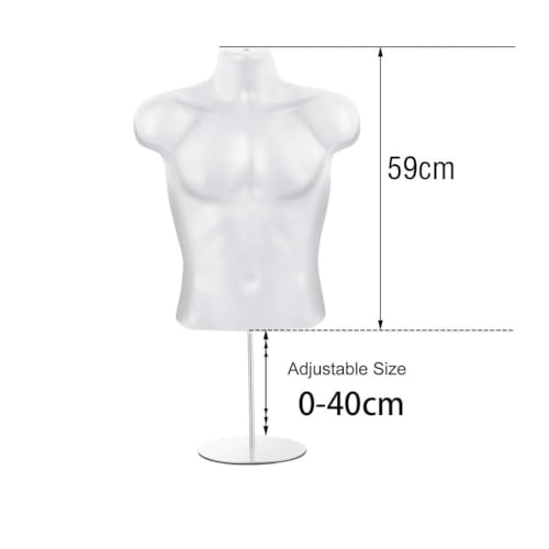 Mannequin hanger vêtements demi-corps support réglable accessoire présentation - 3