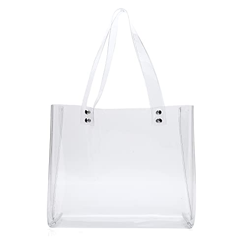 Bolso Tote transparente para mujer en PVC miniatura 4