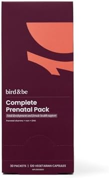 Complete Prenatal Pack – Prenatal Vitamins with Iron, Methylated Folate, DHA (Omega-3), Choline, Iodine and Essential Nutrients – Supports Early Fetal Development and Maternal Health – 30-Day Supply