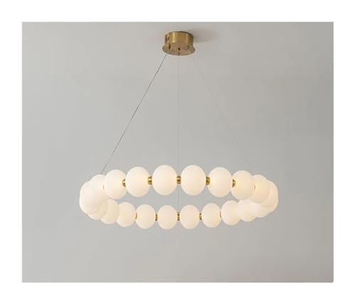 Plafonnier LED suspendu en acrylique et cuivre pour éclairage moderne de salle à manger