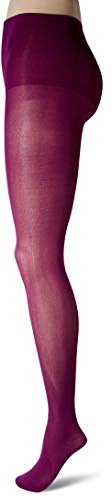 Hanes Silk Reflections Women's Hanes Opaque Tights, plum purple, SMALL